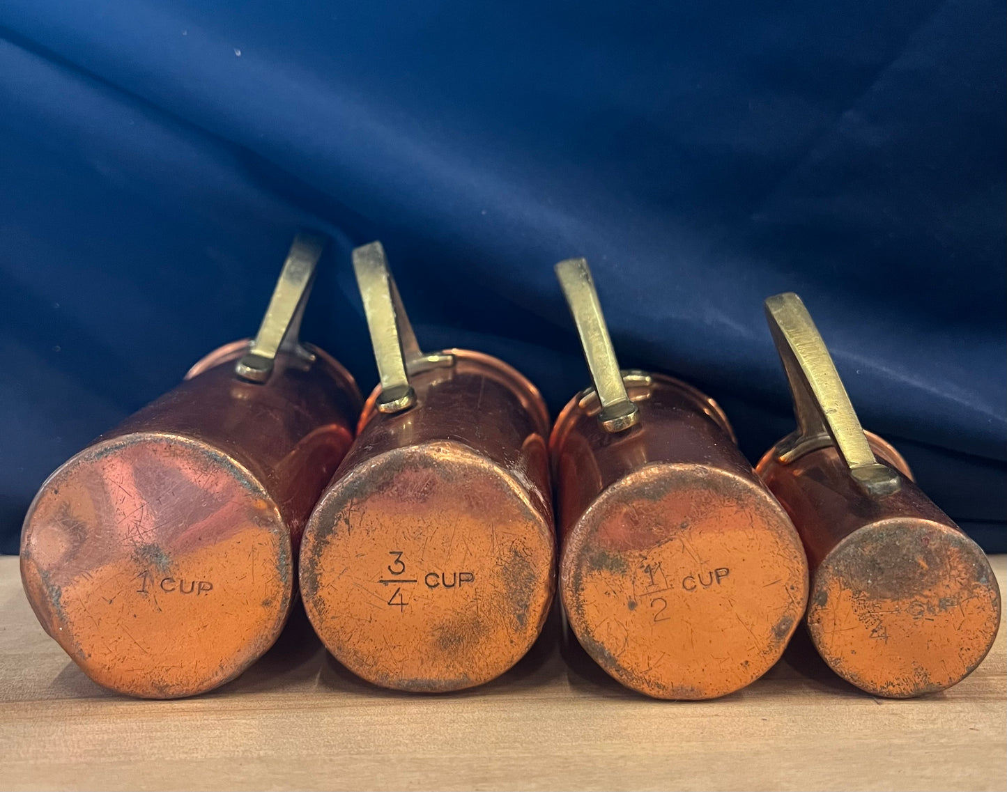 Vintage Copper & Brass Measuring Cups