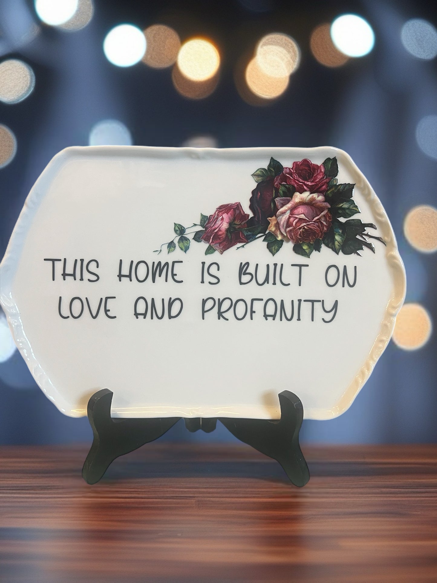 Fine China Decorative Plate-Love & Profanity