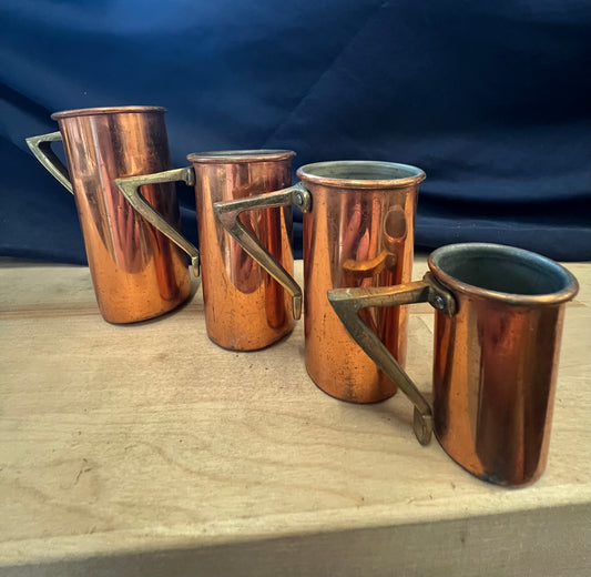 Vintage Copper & Brass Measuring Cups