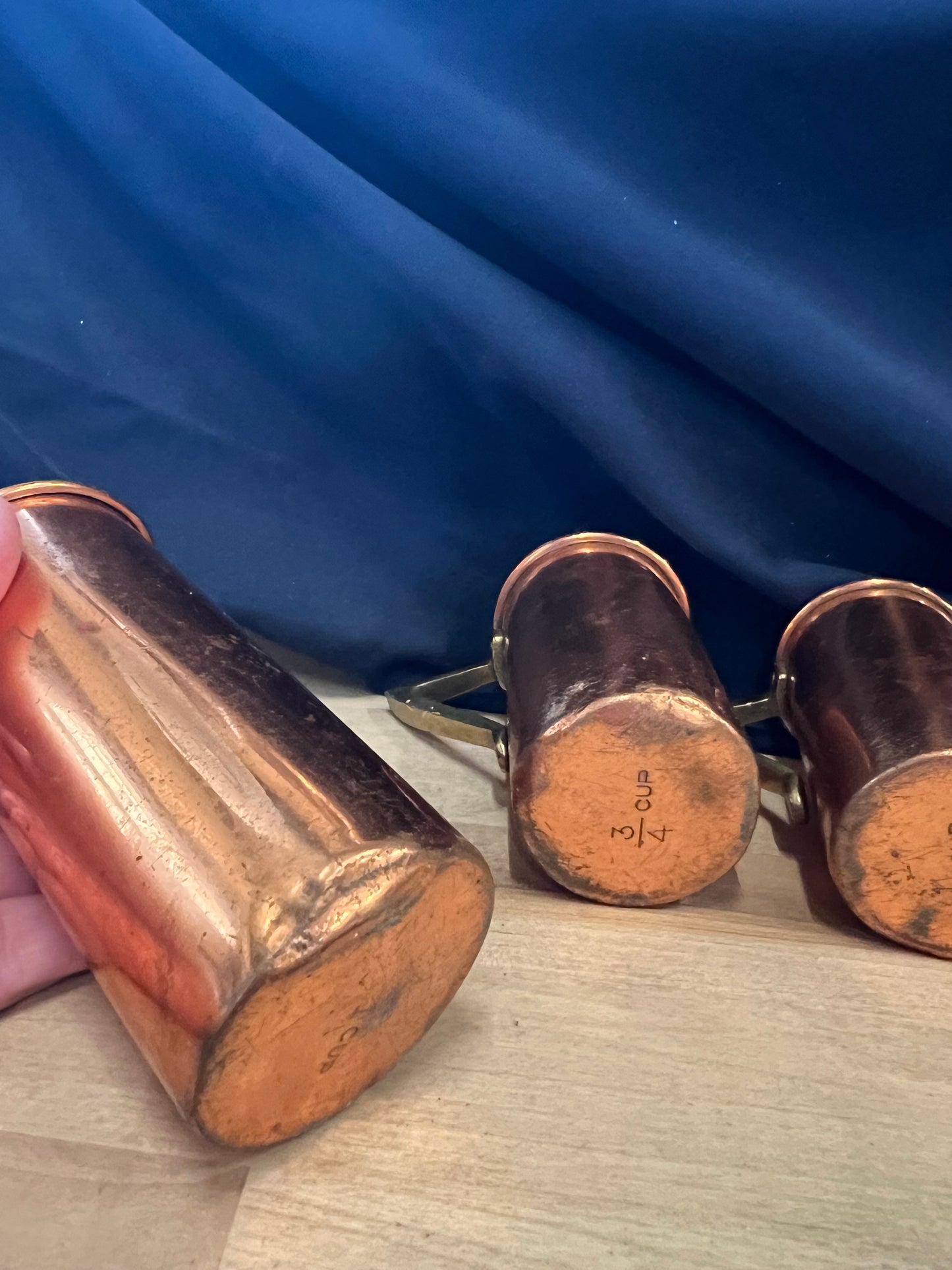Vintage Copper & Brass Measuring Cups